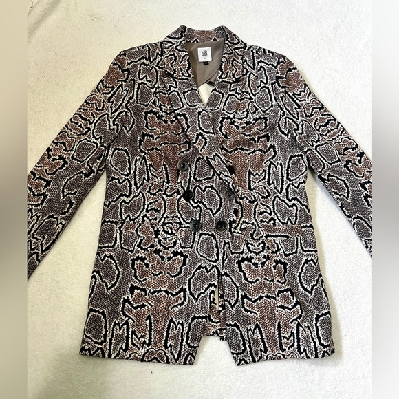 Cabi Python Snake Double Breasted Blazer - Size 12 - Picture 2 of 13
